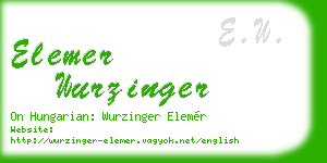 elemer wurzinger business card